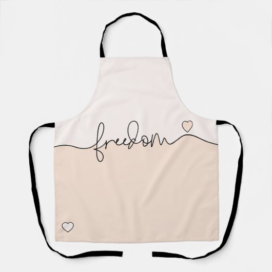 Freedom Minimalist Typography Design Schort (Voorkant)