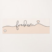 Freedom Minimalist Typography Design Yogamat (Achterkant (horizontaal))