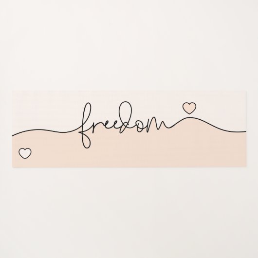 Freedom Minimalist Typography Design Yogamat (Achterkant (horizontaal))
