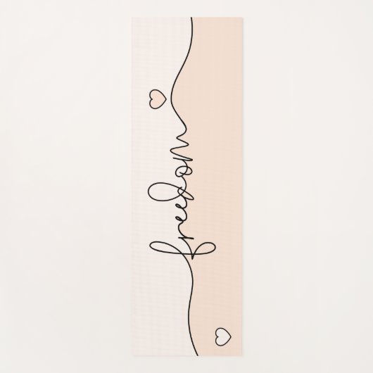 Freedom Minimalist Typography Design Yogamat (Voorkant)