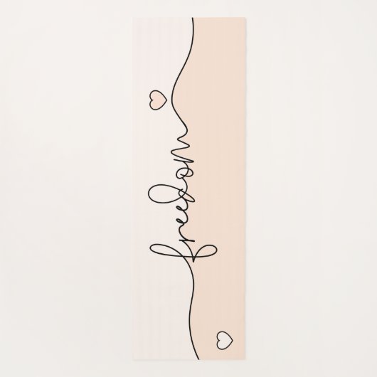 Freedom Minimalist Typography Design Yogamat (Achterkant)