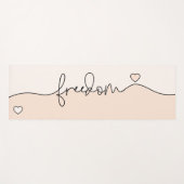 Freedom Minimalist Typography Design Yogamat (Voorkant (horizontaal))