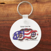 "Freedom-Mobile" TM - "Grijp me niet!" Button Sleu Sleutelhanger (Voorkant)