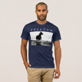 Freedom Modern Running Horse Pop Art Mannen T-shirt (Voorkant volledig)