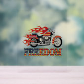 Freedom Motorcycle Flames Acryl Bord (Neutraal)