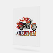 Freedom Motorcycle Flames Acryl Bord (Hoek)