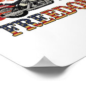 Freedom Motorcycle Flames Poster (Hoek)