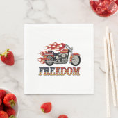 Freedom Motorcycle Flames Servet (Insitu)