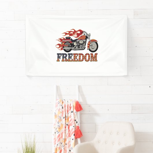 Freedom Motorcycle Flames Spandoek (Insitu)