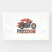 Freedom Motorcycle Flames Spandoek (Horizontaal)