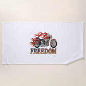 Freedom Motorcycle Flames Strandlaken (Voorkant)