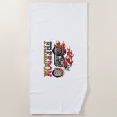 Freedom Motorcycle Flames Strandlaken (Voorkant)