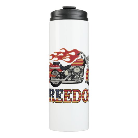 Freedom Motorcycle Flames Thermosbeker (Voorkant)