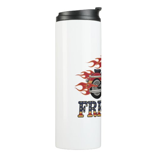 Freedom Motorcycle Flames Thermosbeker (Gedraaid links)