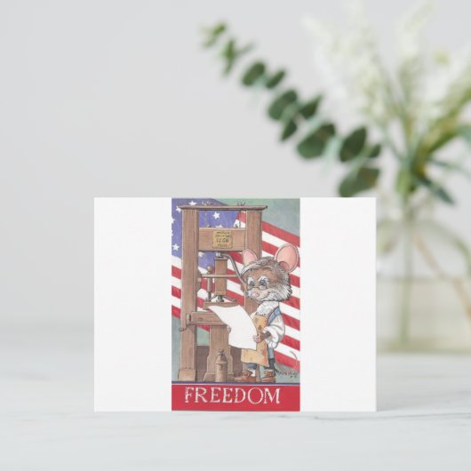 Freedom Mouse Briefkaart (Staand voorkant)