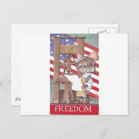 Freedom Mouse Briefkaart (Voorkant / Achterkant)