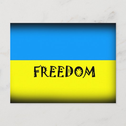 Freedom Oekraïne Briefkaart (Voorkant)