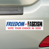 FREEDOM of FASCISME Bumpersticker (Op auto)