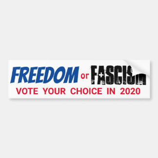 FREEDOM of FASCISME Bumpersticker