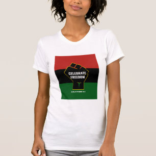 FREEDOM Pan African Christelijk Juneteenth-Shirt T-shirt
