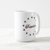 Freedom Patriotic America 250 Stars Design Koffiemok (Voorkant rechts)