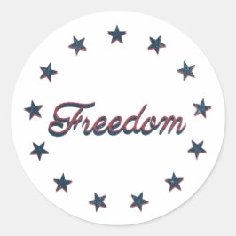 Freedom Patriotic America 250 Stars Design Ronde Sticker