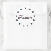 Freedom Patriotic America 250 Stars Design Ronde Sticker (Tas)