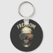 Freedom Patriotic Skull USA Sleutelhanger (Voorkant)