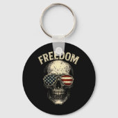 Freedom Patriotic Skull USA Sleutelhanger (Achterkant)