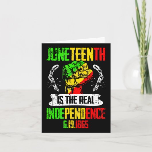 Freedom Pride Juneteenth is de echte onafhankelijk Kaart (Voorkant)