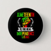 Freedom Pride Juneteenth is de echte onafhankelijk Ronde Button 5,7 Cm (Voorkant)
