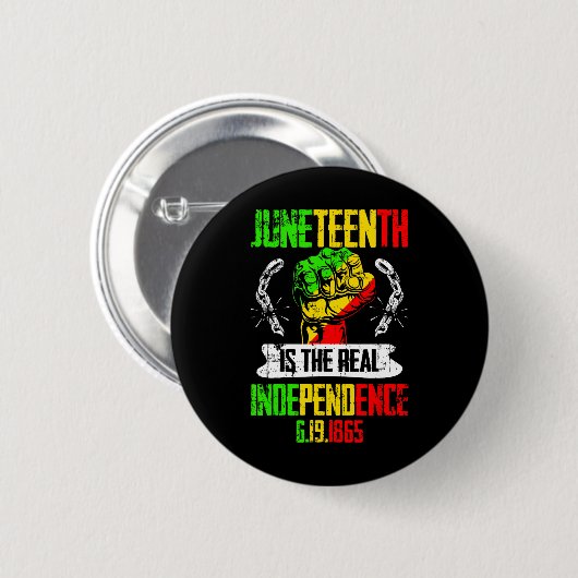 Freedom Pride Juneteenth is de echte onafhankelijk Ronde Button 5,7 Cm (Voorkant /achterkant)