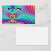 FREEDOM QUEST (je kunt de woorden veranderen) Visitekaartje (Voorkant / Achterkant)