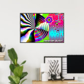 FREEDOM QUEST ( u kunt de woorden wijzigen ) Poster (Thuiskantoor)