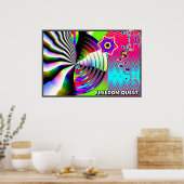 FREEDOM QUEST ( u kunt de woorden wijzigen ) Poster (Keuken)