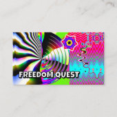 FREEDOM QUEST ( u kunt de woorden wijzigen ) Visitekaartje (Voorkant)