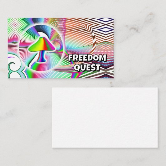 FREEDOM QUEST ( u kunt de woorden wijzigen ) Visitekaartje (Voorkant / Achterkant)