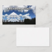 FREEDOM QUEST ( u kunt de woorden wijzigen ) Visitekaartje (Voorkant / Achterkant)