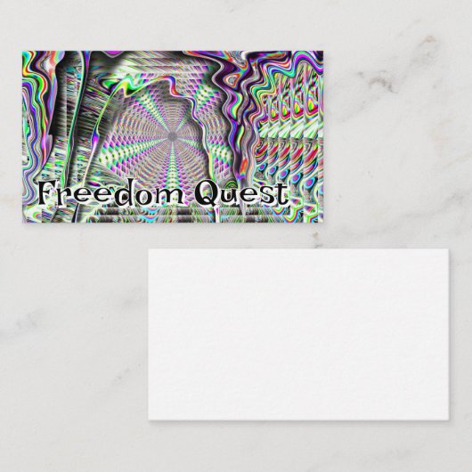 Freedom Quest ( u kunt de woorden wijzigen ) Visitekaartje (Voorkant / Achterkant)