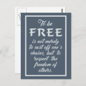 Freedom Quote-briefkaart Briefkaart (Voorkant / Achterkant)