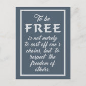 Freedom Quote-briefkaart Briefkaart (Voorkant)