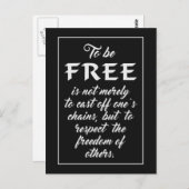 Freedom Quote-briefkaart Briefkaart (Voorkant / Achterkant)
