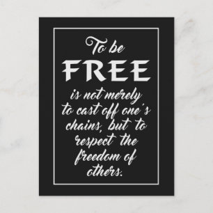 Freedom Quote-briefkaart Briefkaart