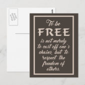 Freedom Quote-briefkaart Briefkaart (Voorkant / Achterkant)