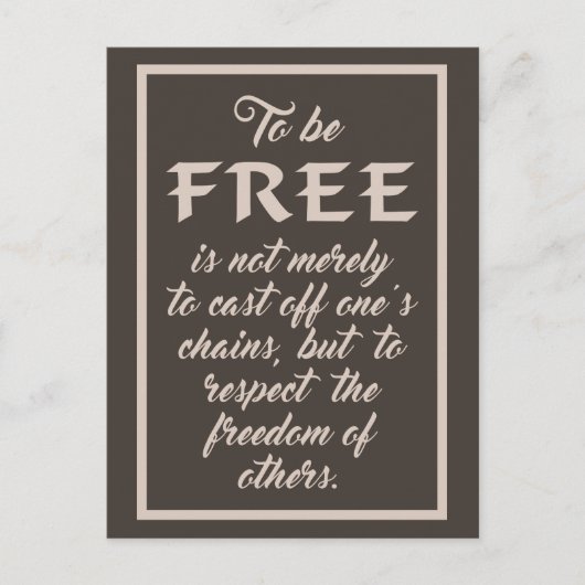 Freedom Quote-briefkaart Briefkaart (Voorkant)