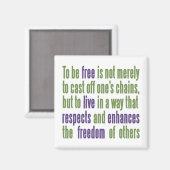 Freedom Quote-magneet Magneet (Voorkant / Achterkant)