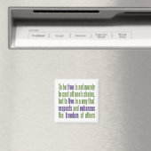 Freedom Quote-magneet Magneet (Insitu (Vaatwasser))