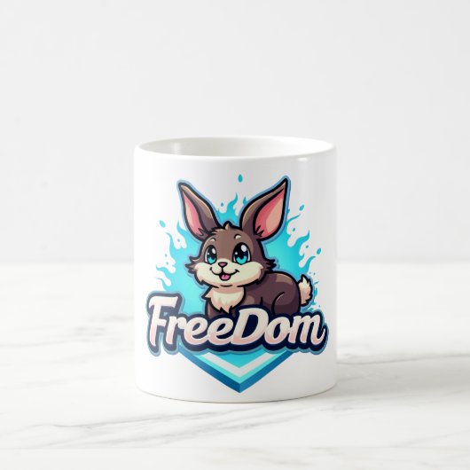 Freedom Rabbit – Een symbool van grenzeloze energi Koffiemok (Center)