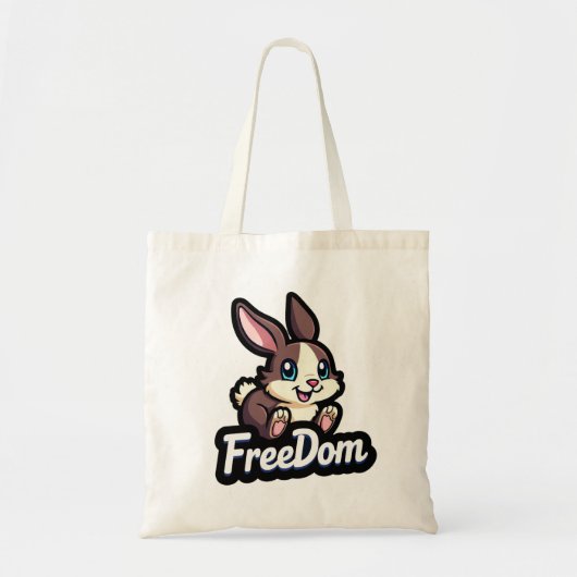 Freedom Rabbit Tote Bag (Voorkant)
