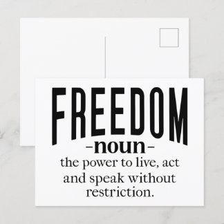 Freedom Retro Inspirerend quotes: tijdloze wijshei Briefkaart